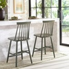 Safavieh Home Collection Beaufort Spindle Back Black Counter 24-inch Stool (Set of 2)(Dusty Green)