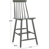 Safavieh Home Collection Beaufort Spindle Back Black Counter 24-inch Stool (Set of 2)(Dusty Green)