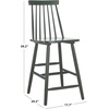 Safavieh Home Collection Beaufort Spindle Back Black Counter 24-inch Stool (Set of 2)(Garden Green)