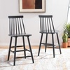Safavieh Home Collection Beaufort Spindle Back Black Counter 24-inch Stool (Set of 2)(Grey)