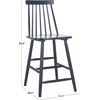 Safavieh Home Collection Beaufort Spindle Back Black Counter 24-inch Stool (Set of 2)(Navy)
