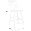 Safavieh Home Collection Beaufort Spindle Back Black Counter 24-inch Stool (Set of 2)(White)