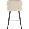 Safavieh Home Collection Cataleya Denim Blue Velvet/Black 24-inch Counter Stool(Taupe/Black)