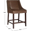 Safavieh Home Collection Dylan Navy and Espresso Counter Stool(Brown)