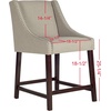 Safavieh Home Collection Dylan Navy and Espresso Counter Stool(Light Grey)