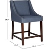 Safavieh Home Collection Dylan Navy and Espresso Counter Stool(Navy)