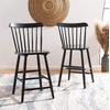Safavieh Home Collection Galena Spindle Back Natural Counter 24-inch Stool (Set of 2)(Grey)