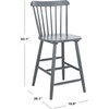 Safavieh Home Collection Galena Spindle Back Natural Counter 24-inch Stool (Set of 2)(Grey)