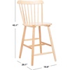 Safavieh Home Collection Galena Spindle Back Natural Counter 24-inch Stool (Set of 2)(Natural)