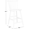 Safavieh Home Collection Galena Spindle Back Natural Counter 24-inch Stool (Set of 2)(White)