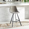 Safavieh Home Collection Granger Cognac Brown Faux Leather/Black 26-inch Counter Stool(Grey/Black)
