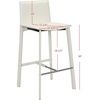 Safavieh Home Collection Janet Mid-Century White Leather 30-inch Bar Stool (Set of 2)(White)