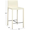 Safavieh Home Collection Jason White Leather 24-inch Counter Stool(White)