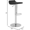 Safavieh Home Collection Juji Wicker Black Adjustable Swivel Gas Lift 24-32.5-inch Bar Stool(Black)