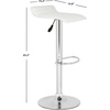 Safavieh Home Collection Kemonti White Adjustable Swivel Gas Lift 22.4-30.9-inch Bar Stool(White)