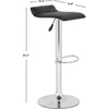 Safavieh Home Collection Kemonti White Adjustable Swivel Gas Lift 22.4-30.9-inch Bar Stool(black)