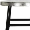Safavieh Home Collection Kenzie Grey and Silver 24-inch Counter Stool(Black / Silver)