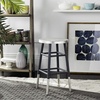 Safavieh Home Collection Kenzie Grey and Silver 24-inch Counter Stool(Grey / Silver)