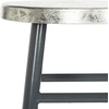 Safavieh Home Collection Kenzie Grey and Silver 24-inch Counter Stool(Grey / Silver)