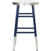 Safavieh Home Collection Kenzie Grey and Silver 24-inch Counter Stool(Navy / Silver)