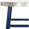 Safavieh Home Collection Kenzie Grey and Silver 24-inch Counter Stool(Navy / Silver)