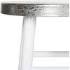 Safavieh Home Collection Kenzie Grey and Silver 24-inch Counter Stool(White / Silver)