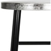 Safavieh Home Collection Kenzie White and Silver 30-inch Bar Stool(Black / Silver)