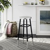 Safavieh Home Collection Kenzie White and Silver 30-inch Bar Stool(Black / Silver)