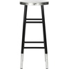 Safavieh Home Collection Kenzie White and Silver 30-inch Bar Stool(Black / Silver)