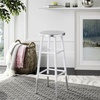 Safavieh Home Collection Kenzie White and Silver 30-inch Bar Stool(White / Silver)