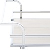 Safavieh Home Collection Lameris Matte Chrome/Grey 2-Tier Bart Cart with Handle(Chrome/Grey)