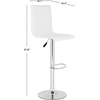 Safavieh Home Collection Magda White Adjustable Swivel Gas Lift 23.2-29.5-inch Bar Stool(White)