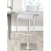 Safavieh Home Collection Natania Grey Leather Adjustable Gas Lift 28.7-38.6-inch Bar Stool(Grey)