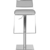 Safavieh Home Collection Natania Grey Leather Adjustable Gas Lift 28.7-38.6-inch Bar Stool(Grey)