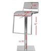 Safavieh Home Collection Natania Grey Leather Adjustable Gas Lift 28.7-38.6-inch Bar Stool(Grey)