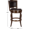 Safavieh Home Collection Pasquale Walnut 29-inch Bar Stool(Espresso/Brown)