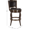 Safavieh Home Collection Pasquale Walnut 29-inch Bar Stool(Espresso/Brown)