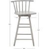 Safavieh Home Collection Ray Farmhouse Black Spindle Solid Wood 25-inch Swivel Counter Stool(Grey)