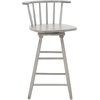 Safavieh Home Collection Ray Farmhouse Black Spindle Solid Wood 25-inch Swivel Counter Stool(Grey)