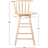 Safavieh Home Collection Ray Farmhouse Black Spindle Solid Wood 25-inch Swivel Counter Stool(Natural)