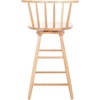 Safavieh Home Collection Ray Farmhouse Black Spindle Solid Wood 25-inch Swivel Counter Stool(Natural)