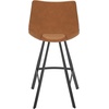 Safavieh Home Collection Raylee Cognac Brown Faux Leather/Black 26-inch Counter Stool