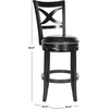 Safavieh Home Collection Santino Sierra Brown 29-inch Bar Stool(Black)