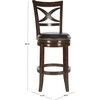 Safavieh Home Collection Santino Sierra Brown 29-inch Bar Stool(Espresso/Brown)