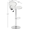 Safavieh Home Collection Shambi White Adjustable Swivel Gas Lift 24-30.1-inch Bar Stool(White)