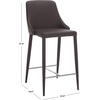 Safavieh Home Collection Summerset Mid-Century Modern White Counter Stool(Brown)