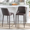 Safavieh Home Collection Summerset Mid-Century Modern White Counter Stool(Brown)