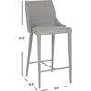 Safavieh Home Collection Summerset Mid-Century Modern White Counter Stool(Grey Linen)