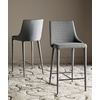 Safavieh Home Collection Summerset Mid-Century Modern White Counter Stool(Grey Linen)