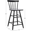 Safavieh Home Collection Tally Farmhouse Black Spindle Solid Wood 25-inch Counter Stool(Black)